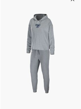 Women's WEAR by Erin Andrews Heather Gray Tampa Bay Lightning Logo Pullover Hood